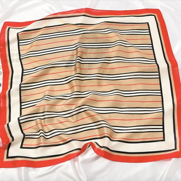 Orange striped Scarf - Picture 2 of 2